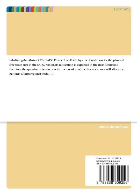 Produktbild: The implementation of the Southern African Development Community (SADC) Protocol on Trade
