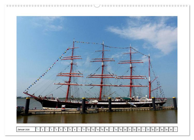 Produktbild: Segelspektakel in Bremerhaven. Die Sail (hochwertiger Premium Wandkalender 2026 DIN A2 quer), Kunstdruck in Hochglanz