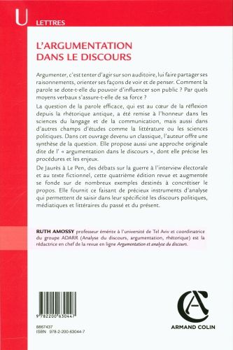 Produktbild: L'argumentation dans le discours