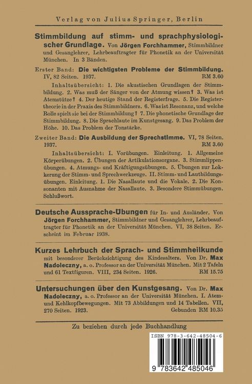 Produktbild: Die Ausbildung der Singstimme