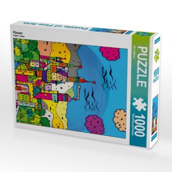Produktbild: CALVENDO Puzzle F&uuml;ssen 1000 Teile Puzzle hoch | 1000 Teile Lege-Gr&ouml;&szlig;e 64 &times; 48 cm Foto-Puzzle f&uuml;r gl&uuml;ckliche Stunden