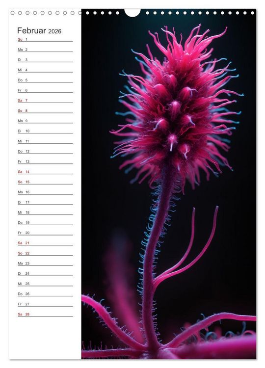 Produktbild: Leuchtende Mikroflora (Wandkalender 2026 DIN A3 hoch), CALVENDO Monatskalender