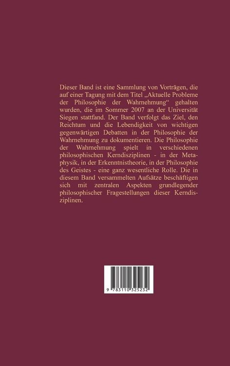 Produktbild: Wahrnehmung und Wirklichkeit