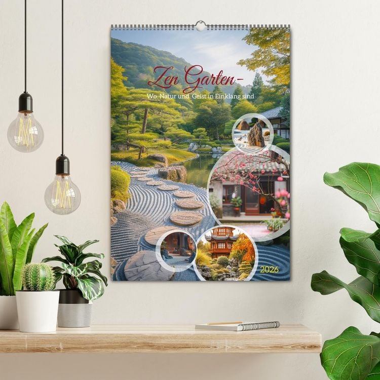 Produktbild: Zen Garten - Wo Natur und Geist in Einklang sind (Wandkalender 2026 DIN A2 hoch), CALVENDO Monatskalender