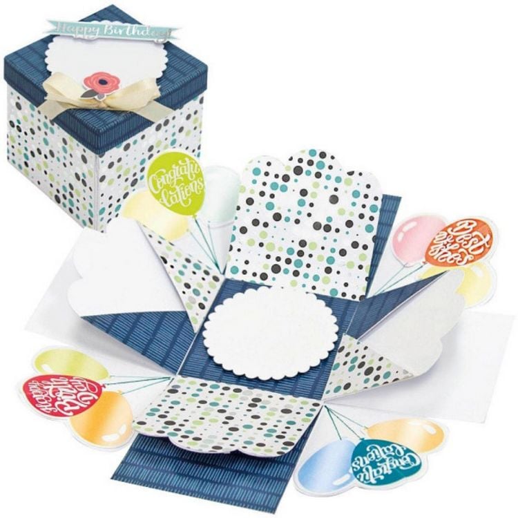 Produktbild: Folia Explosionsbox-Bastelset PARTY f&uuml;r Geburtstag, Hochzeit, Muttertag, Valentinstag