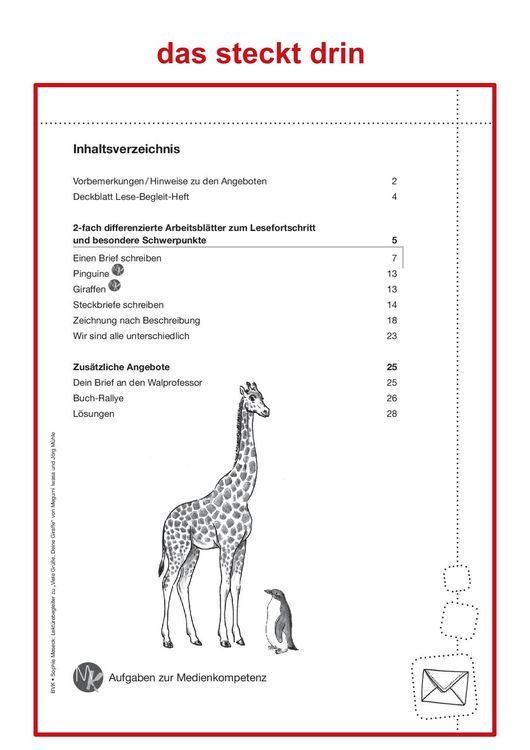 Produktbild: Lekt&uuml;rebegleiter &ndash; kompakt und differenziert: Viele Gr&uuml;&szlig;e, Deine Giraffe