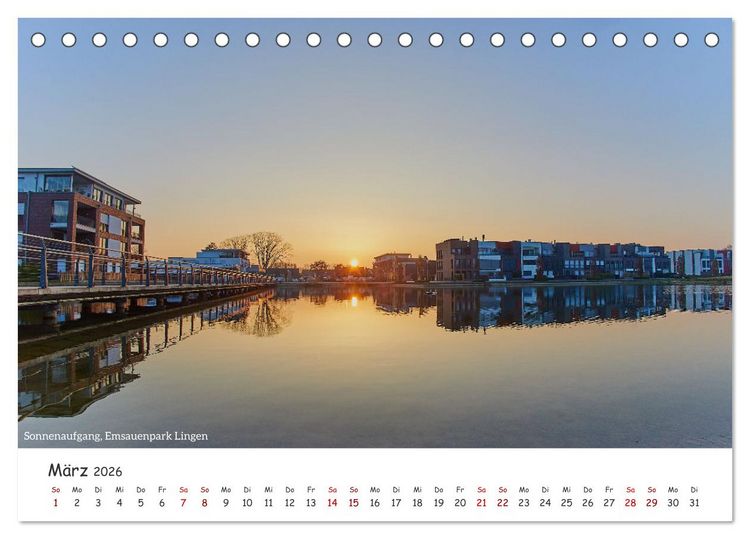 Produktbild: Emsland Impressionen (Tischkalender 2026 DIN A5 quer), CALVENDO Monatskalender
