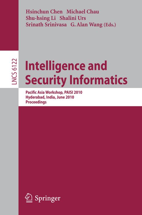Produktbild: Intelligence and Security Informatics