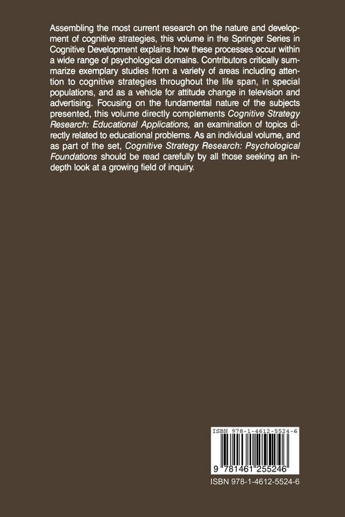 Produktbild: Cognitive Strategy Research