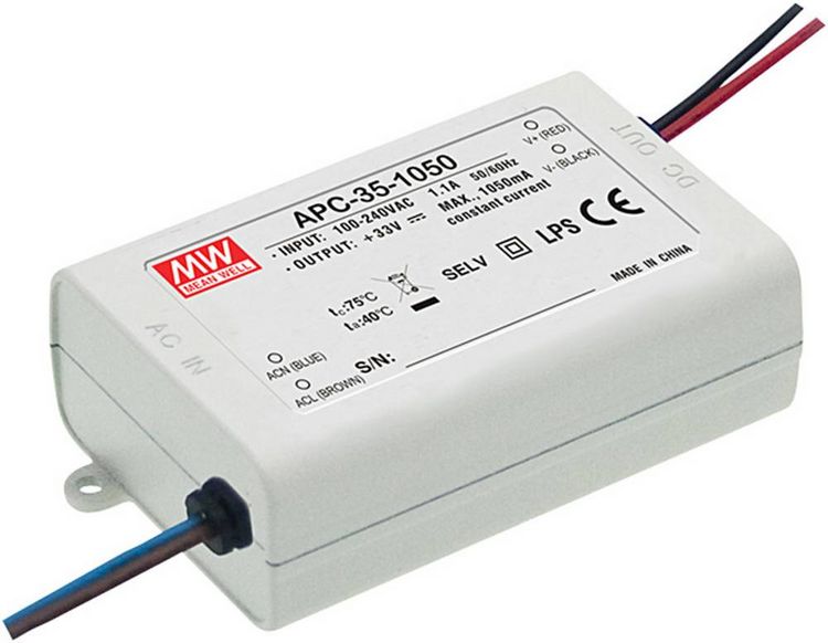 Produktbild: MEAN WELL APC-35-700 LED-Treiber Konstantstrom 35 W 0.7 A 15 - 50 V/DC nicht dimmbar, &Uuml;berlastschutz 1 St.