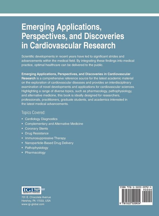 Produktbild: Emerging Applications, Perspectives, and Discoveries in Cardiovascular Research
