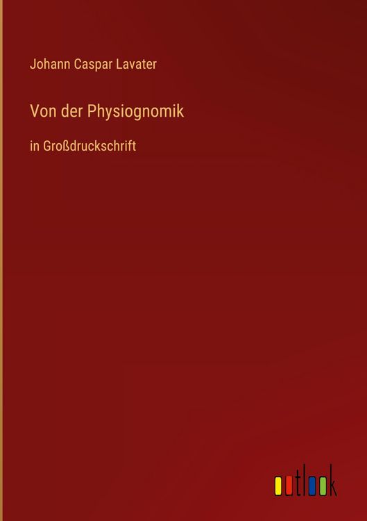 Produktbild: Von der Physiognomik