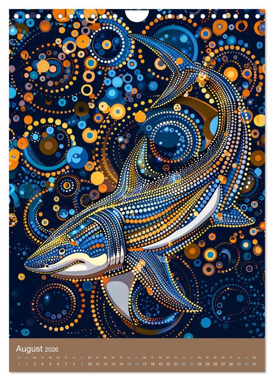 Produktbild: Wildes Australien - Tiere im Stile der Aborigine-Kunst (Wandkalender 2026 DIN A4 hoch), CALVENDO Monatskalender