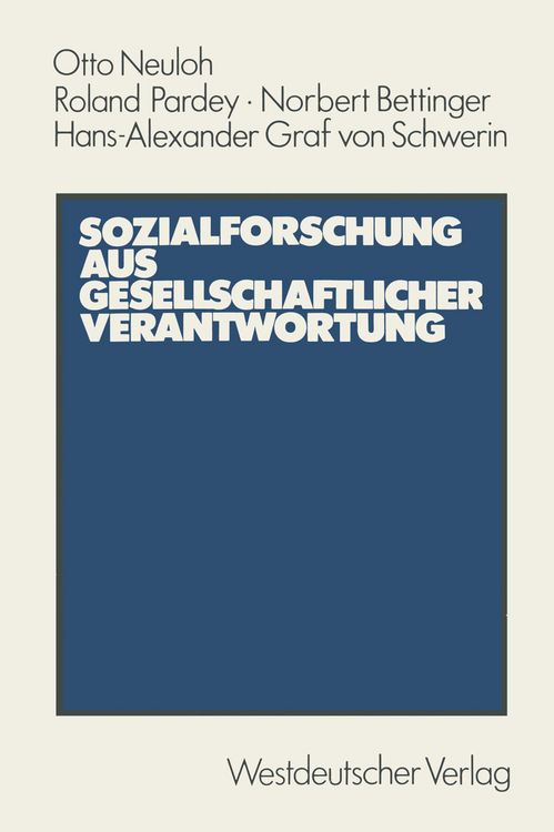 Produktbild: Sozialforschung aus gesellschaftlicher Verantwortung