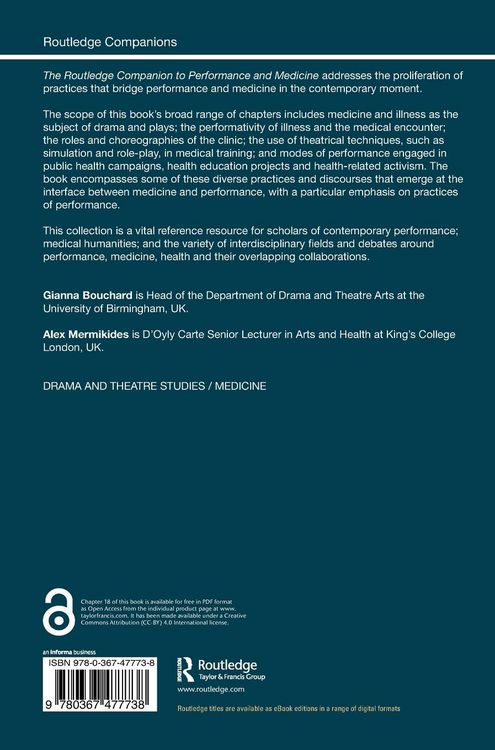 Produktbild: The Routledge Companion to Performance and Medicine