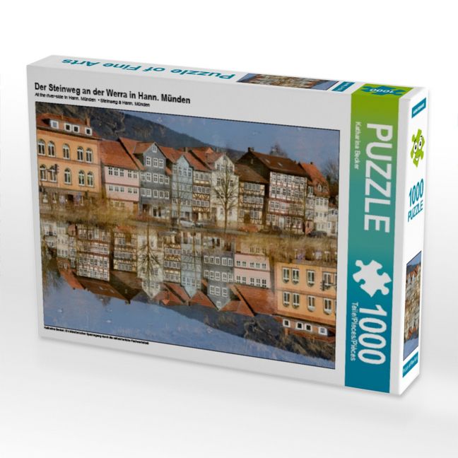 Produktbild: CALVENDO Puzzle Der Steinweg an der Werra in Hann. M&uuml;nden | 1000 Teile Lege-Gr&ouml;&szlig;e 64x48cm Foto-Puzzle f&uuml;r gl&uuml;ckliche Stunden