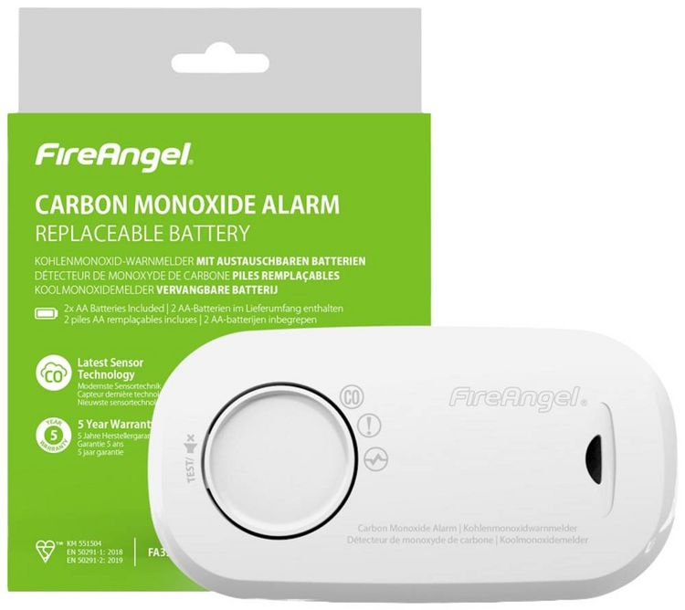 Produktbild: FireAngel FA3313-EUX10 Kohlenmonoxid-Melder batteriebetrieben detektiert Kohlenmonoxid