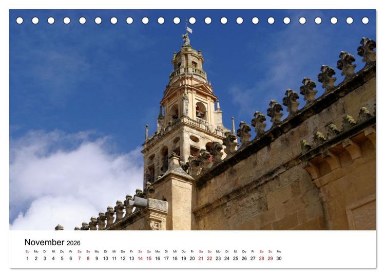 Produktbild: C&oacute;rdoba -Temperamentvolles Andalusien (Tischkalender 2026 DIN A5 quer), CALVENDO Monatskalender
