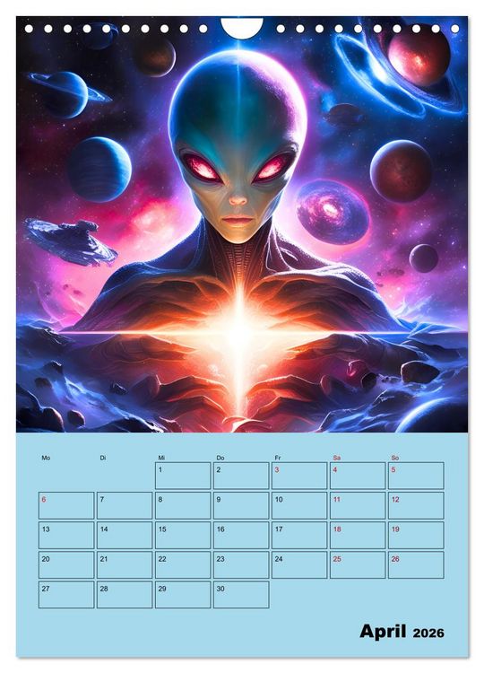 Produktbild: Galaktische Begegnungen (Wandkalender 2026 DIN A4 hoch), CALVENDO Monatskalender