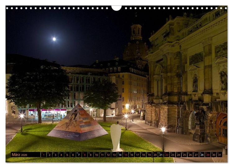 Produktbild: Eine Nacht in Dresden (Wandkalender 2026 DIN A3 quer), CALVENDO Monatskalender