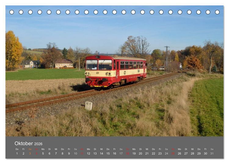 Produktbild: Eisenbahn Kalender 2026 - Oberlausitz und Nachbarl&auml;nder (Tischkalender 2026 DIN A5 quer), CALVENDO Monatskalender