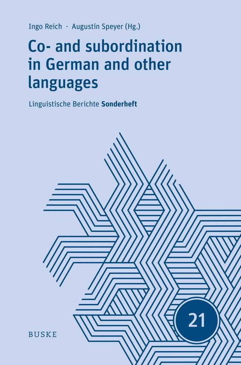 Produktbild: Co- and subordination in German and other languages