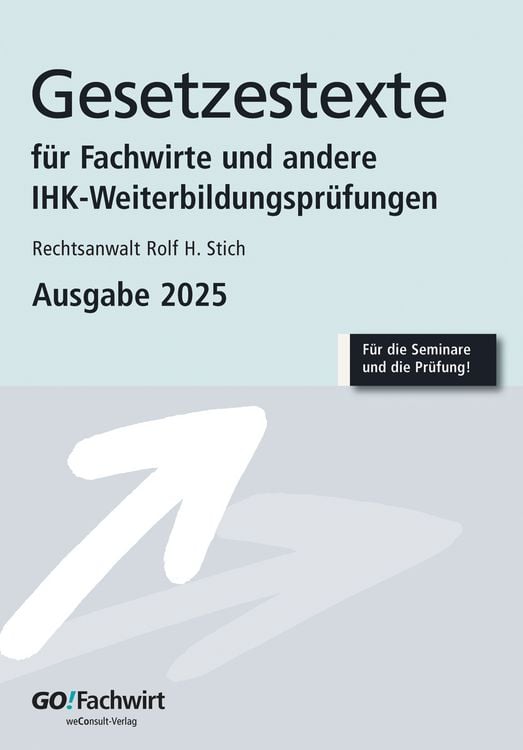 Produktbild: Gesetzestexte f&uuml;r Fachwirte Ausgabe 2025