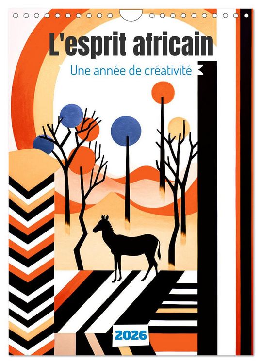 Produktbild: L'esprit africain (Calendrier mural 2026 DIN A4 horizontal), CALVENDO calendrier mensuel