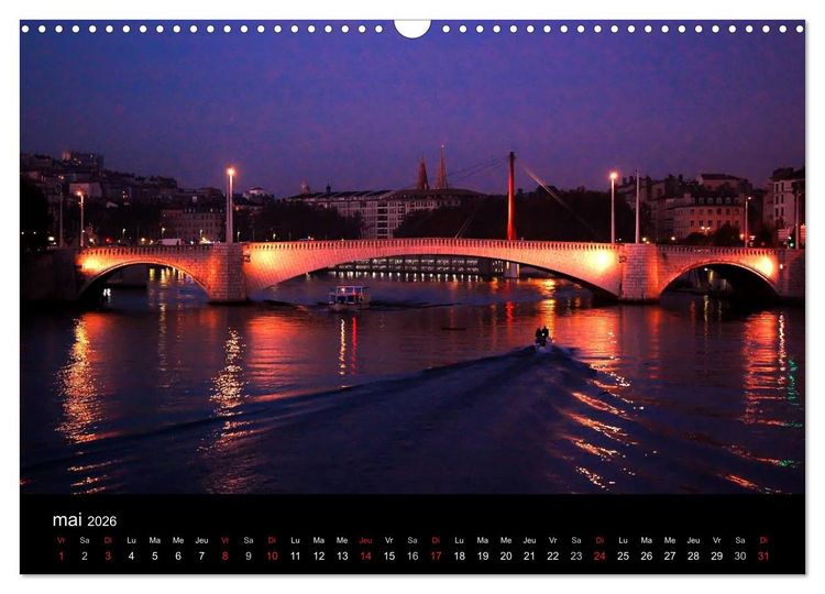 Produktbild: Lyon Magie de la lumi&egrave;re (Calendrier mural 2026 DIN A3 vertical), CALVENDO calendrier mensuel