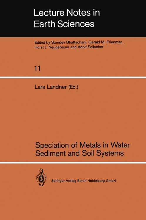 Produktbild: Speciation of Metals in Water, Sediment and Soil Systems