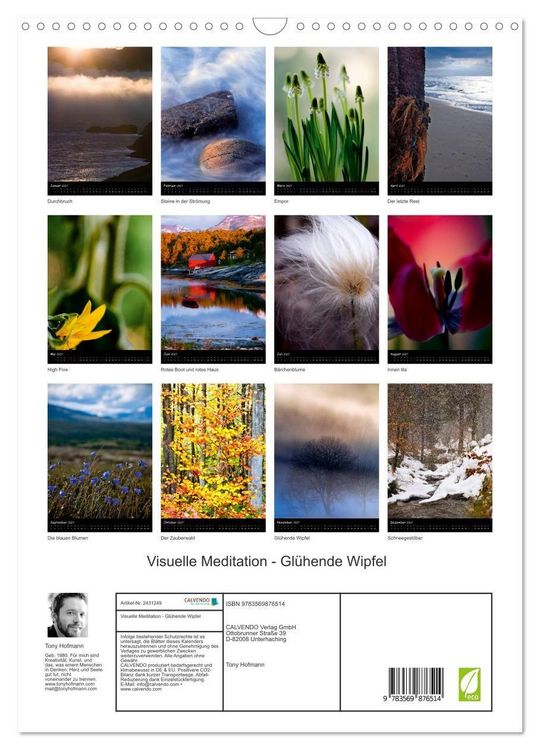 Produktbild: Visuelle Meditation - Gl&uuml;hende Wipfel (Wandkalender 2027 DIN A3 hoch), CALVENDO Monatskalender