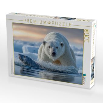 Produktbild: CALVENDO Puzzle Nur noch ein Sprung und die Mahlzeit ist gesichert | 1000 Teile Lege-Gr&ouml;&szlig;e 64x48cm Foto-Puzzle f&uuml;r gl&uuml;ckliche Stunden