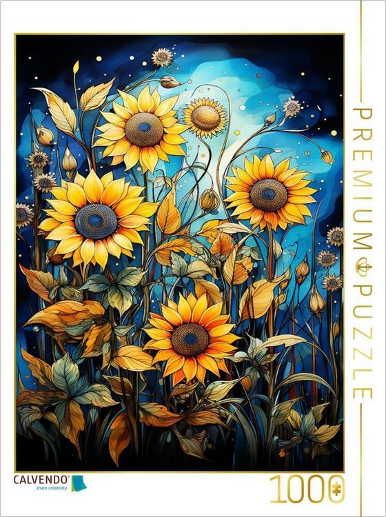 Produktbild: CALVENDO Puzzle Sonnenblumen | 1000 Teile Lege-Gr&ouml;&szlig;e 64x48cm Foto-Puzzle f&uuml;r gl&uuml;ckliche Stunden