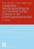 Produktbild: Capabilities - Handlungsbef&auml;higung und Verwirklichungschancen in der Erziehungswissenschaft