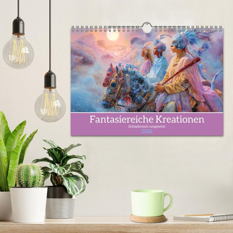 Produktbild: Fantasiereiche Kreationen - Sch&ouml;pferisch umgesetzt (Wandkalender 2026 DIN A4 quer), CALVENDO Monatskalender