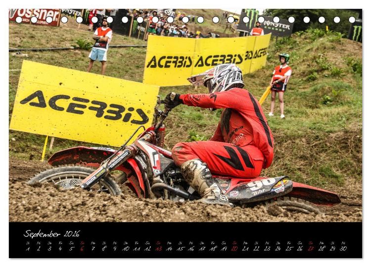 Produktbild: Motocross Racing 2026 (Tischkalender 2026 DIN A5 quer), CALVENDO Monatskalender