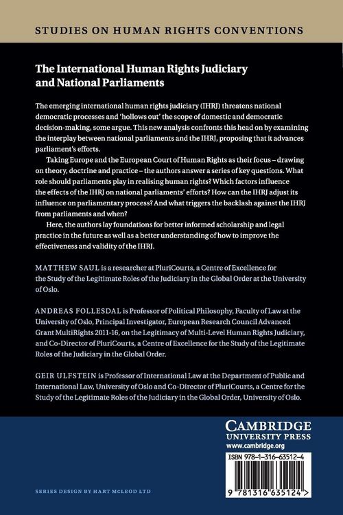 Produktbild: The International Human Rights Judiciary and National Parliaments