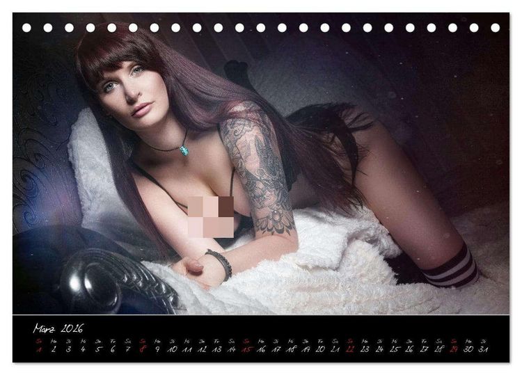 Produktbild: PinUp-Kalender 2026 (Tischkalender 2026 DIN A5 quer), CALVENDO Monatskalender