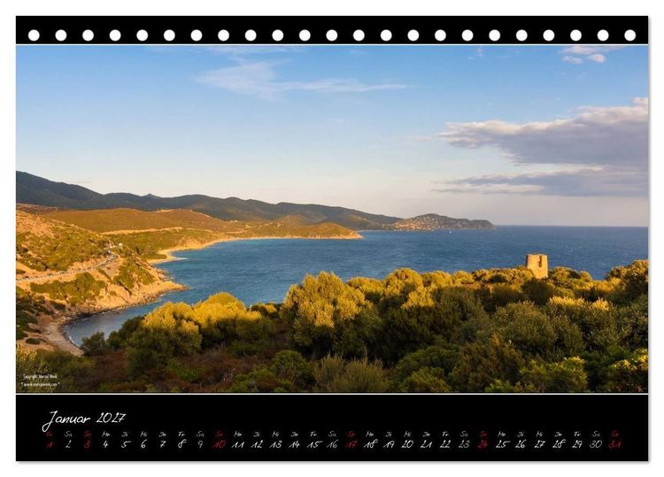 Produktbild: Sardinien Panoramakalender / CH-Version (Tischkalender 2027 DIN A5 quer), CALVENDO Monatskalender