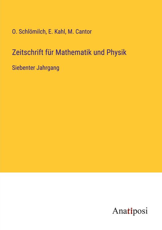Produktbild: Zeitschrift f&uuml;r Mathematik und Physik