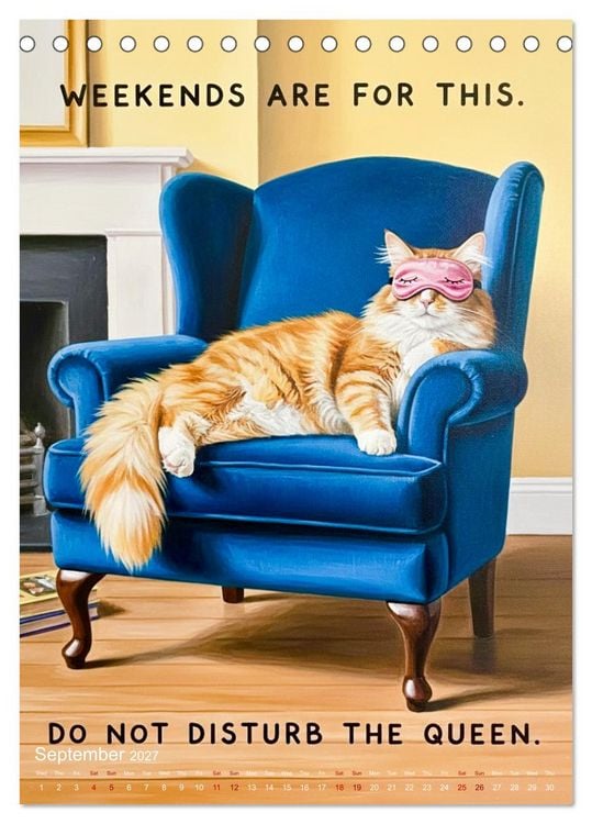 Produktbild: CATitude A YEAR OF CAT LIFE (Desk Calendar 2027 DIN A5 portrait), CALVENDO 12 Month DeskCalendar