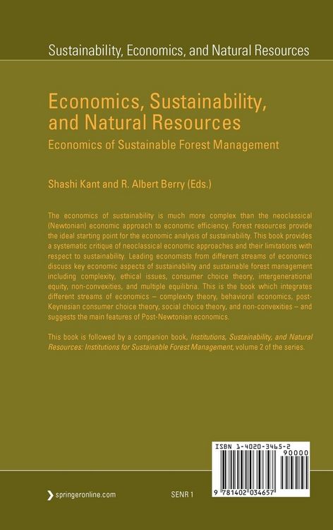 Produktbild: Economics, Sustainability, and Natural Resources