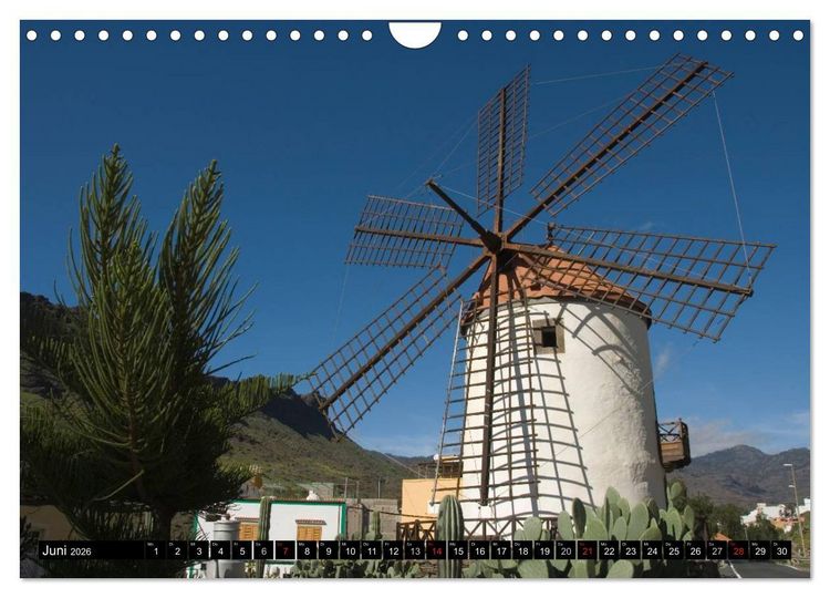 Produktbild: Windm&uuml;hlen in Europa (Wandkalender 2026 DIN A4 quer), CALVENDO Monatskalender