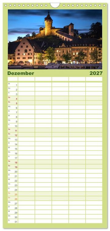 Produktbild: Familienplaner 2027 - Schaffhausen - n&ouml;rdlichste Stadt der Schweiz mit 5 Spalten (Wandkalender, 21 x 45 cm) CALVENDO