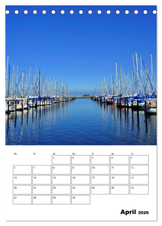 Produktbild: Marina Heiligenhafen (Tischkalender 2026 DIN A5 hoch), CALVENDO Monatskalender