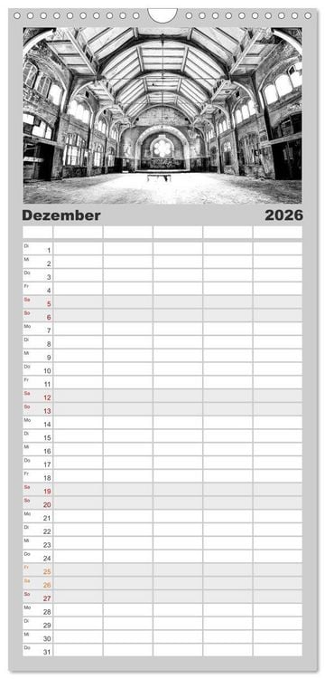 Produktbild: Familienplaner 2026 - Lost Beauty mit 5 Spalten (Wandkalender, 21 x 45 cm) CALVENDO