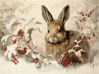 Produktbild: CALVENDO Puzzle Hase im Schnee | 2000 Teile Lege-Gr&ouml;&szlig;e 90x67cm Foto-Puzzle f&uuml;r gl&uuml;ckliche Stunden