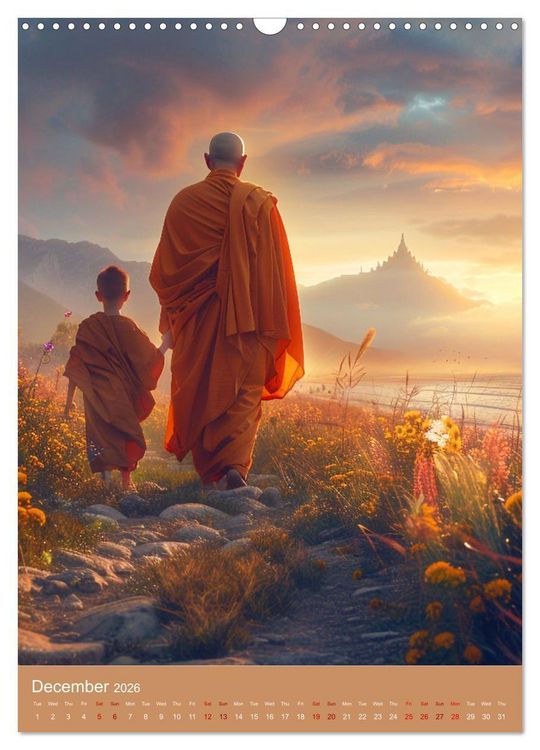 Produktbild: Zen in Orange (Wall Calendar 2026 DIN A3 portrait), CALVENDO 12 Month Wall Calendar