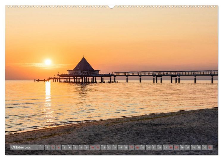 Produktbild: USEDOM Die drei Seeb&auml;der Ahlbeck - Heringsdorf - Bansin (hochwertiger Premium Wandkalender 2026 DIN A2 quer), Kunstdruck in Hochglanz