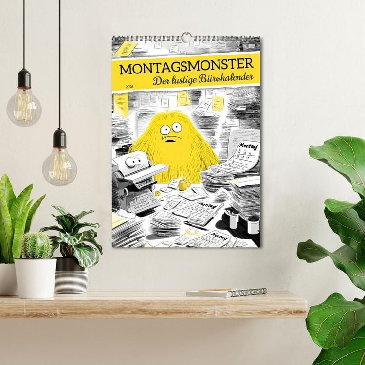 Produktbild: Montagsmonster - der lustige B&uuml;rokalender (Wandkalender 2026 DIN A3 hoch), CALVENDO Monatskalender